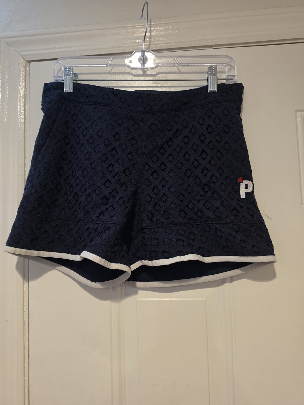 Women's Navy JDX multusports Quilted Shorts with White Trim